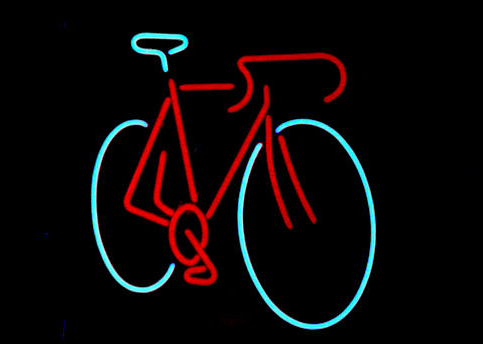 neon, glowing, bicycle, clothing, style, design
